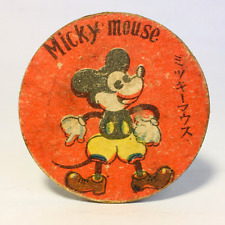 1920s MICKEY MOUSE Vintage Japanese Round Menko Card /Disney /red back picture