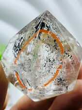 50MM Herkimer Diamond Crystals Enhydro GEM carbon&Big moving water droplets 52g picture