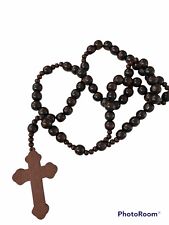 Set of 3 PC x Giant Wood Rosary for Wall Decoration / Catholic / / Baptism 30” picture