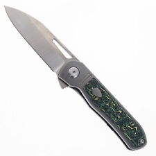 Tuya Mutt Folding Knife B-Green/Yellow Carbon Fiber Handle S90V Limited 1719B picture