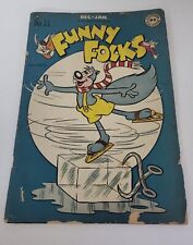 FUNNY FOLKS #11-1947-NUTSY SQUIRREL ICE SKATING COVER-GOLDEN AGE DC-FN FN picture