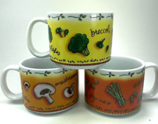 Vintage MSC Jocha Soup Mug Asparagus Mushrooms Broccoli  Vegetables 16oz Cup B11 picture