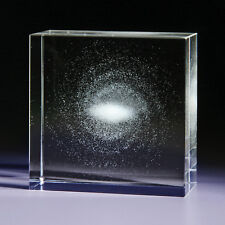 Laser Etched Milky Way Galaxy Star Crystal Desktop Decor by Bathsheba Grossman picture