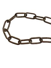 NEW~ 1 FT  HANDMADE ANT BRONZE FINISH SOLID BRASS Straight-Sided Oval Chain picture
