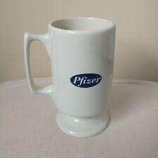 VTG Pfizer Pharma Rep Official Coffee Mug Cream Logo Rare Unique  picture