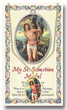 St. Sebastian (Patron Saint Athletes) Medal w/Prayer Card-Gold Embossed picture