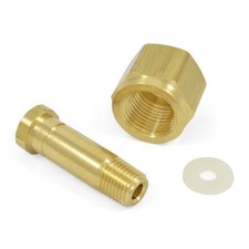 CGA-320 Nut & Nipple w/ Washer, CO2 Carbon Dioxide Regulator Fittings 1/4" MNPT picture