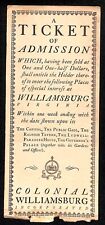 c1940's-50's Colonial Williamsburg $1.50 Admission Ticket - Scarce picture