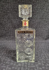 Vintage Four Roses Whiskey Bottle/Decanter - Starburst Design w/ Corked Stopper picture
