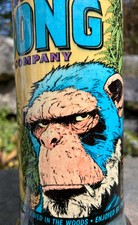 Stoned Strong Blue Chimp Handmade Ceramic Bong picture