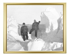 SHACKLETON AND WILD IN ANTARCTIC ICE SHEET 8X10 GOLD FRAMED PHOTO picture
