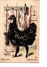 Cpa Chantecler d Edmond Rostand illustration Roberty The Black Chicken picture