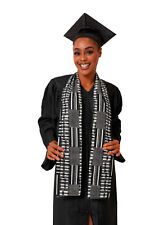 Black and white Kente African Print Graduation Stole/Sash DPB0795S picture