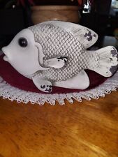 rustic Snapper Type fish decor  Grey and White.  picture