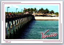 Postcard Venice Pier & Sharky's Restaurant Caspersen Beach Florida   G 8 picture
