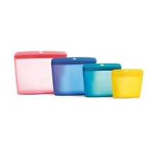 New Tupperware The Ultimate Silicone Bag Freezer Oven Microwave Safe Set of 4 picture