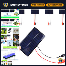 5Pcs Mini Solar Panels with Wire Clips, 5V 6V 0.84W Solar Cells picture