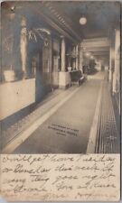 1909 CHICAGO Illinois RPPC Real Photo Postcard STRATFORD HOTEL Entrance to Lobby picture