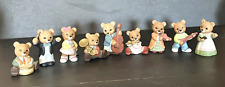 Vtg Homco Band Players Bears Porcelain 3” Figurines Set of 9 picture