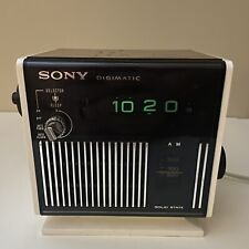 Vintage Sony Digimatic TR-C340 Flip Alarm Clock AM Radio Cube Tested Working picture