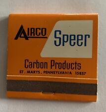 Airco Speer Carbon Products St. Marys Pennsylvania Vintage Matchbook Complete picture