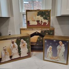 Bon Ton Vintage 10 Piece Porcelain Nativity Set With Stable NEW picture