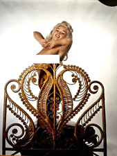 Jayne Mansfield kneeling on vintage bed stunning pin-up 8x10 inch photograph picture