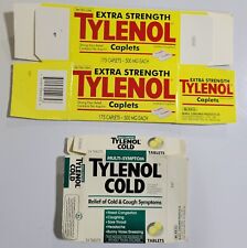 1999 Extra Strength Tylenol Caplet & 1997 Tylenol Cold Tablet Pkgs EMPTY Props picture