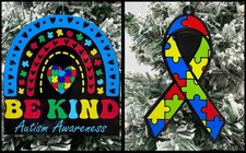 Autism Awareness Christmas Ornaments Brand New picture