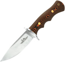 Hibben Tundra Bushcraft Black & Orange Micarta Stainless Fixed Blade Knife picture