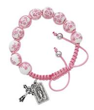 8mm Pink Ceramic Corded Bracelet Comes Carded picture