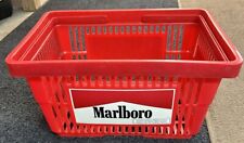 Vintage 90s Marlboro Red Handled Shopping Basket picture