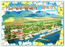 c1960s Historical Lahaina Maui Once A Whailing Port Maui Hawaii HI Boat Postcard picture