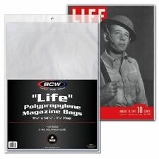 10 25 50 100 500 BCW Comic Storage Life Magazine Bags And / Or Backer Boards  picture