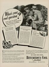 1944 Bituminous Coal Institute Vintage Print Ad Fossil Fuel Buy War Bonds WW II picture