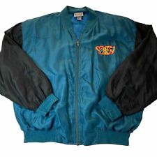VTG 90s Looney Tunes Embroidered Windbreaker Jacket Women's Large 100% Silk picture