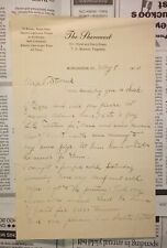 1910 - The Sherwood - Burlington Vermont Letter picture