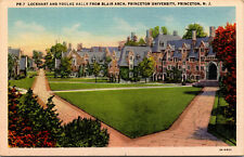 Vtg 1930s Princeton University Lockhart & Foulke Halls New Jersey NJ Postcard picture