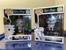 Funko PoP Rick and Morty: KING OF $#+ 694 (w/ sound) EXOSKELETON SNOWBALL 569 picture