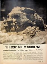 1957 Historic New Neanderthal Type Skull of Shanidar Cave 4-Page Print Article picture