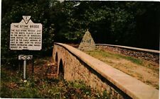 VTG Postcard- Old Stone Bridge Manassas Natl Battlefield Park Unused 1960 picture