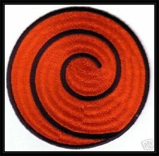 8 INCH NARUTO RED SPIRAL  PATCH - LGNARUTO2 picture