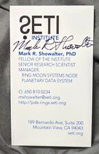 Scientist Mark Showalter SETI signed autograph signed business card picture