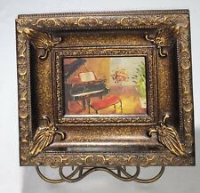 MidCentury Gorgeous Original Oil Painting ImpressionistSty,with brass handle/fra picture