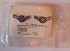 Pair of United States Air Force E2 Airman Rank Pins NOS In Package 1995 picture