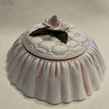 Vintage Jamar Mallory Ceramic Studio Ceramic Trinket Box 50 Pink rose picture