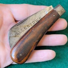 Old Vintage Antique Wolfertz Allentown Etched Hawkbill Pruner Pocket Knife  picture
