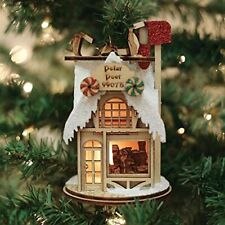 Ginger Cottages Polar Post Office #GC123 Hand Made Wooden Christmas Ornament picture