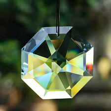 75MM Clear Chandelier Octagonal Crystal Suncatcher Prismatic Pendant Glass  picture