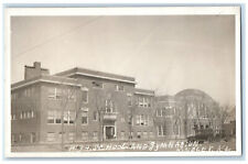c1920's High School and Gymnasium Kinsley Kansas KS RPPC Photo Postcard picture